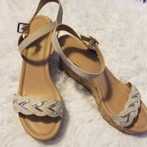 Cork wedge sandals ♡
